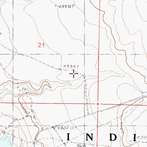 Topographic Map of Wassons Camp (historical), NV