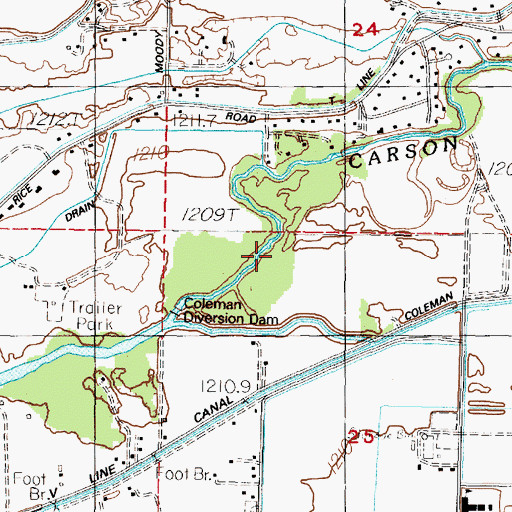 Topographic Map of Old River Station (historical), NV