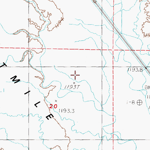 Topographic Map of Lattin Well, NV