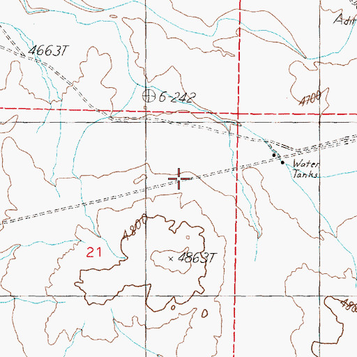 Topographic Map of Perry Buckeye Fence, NV