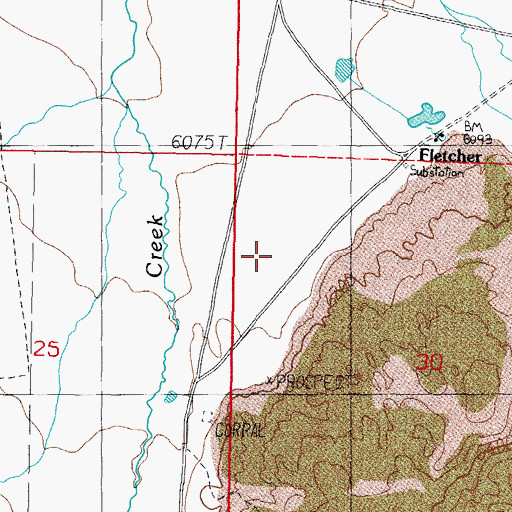 Topographic Map of Spring Ranch (historical), NV