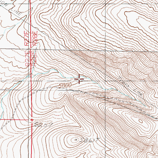 Topographic Map of Reese River Fence, NV