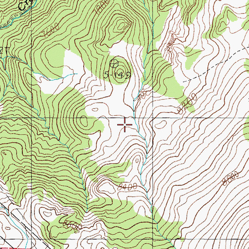 Topographic Map of Tamarack Spring, NV