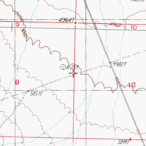 Topographic Map of Pine Grove Drift Fence and Cattle Guard, NV