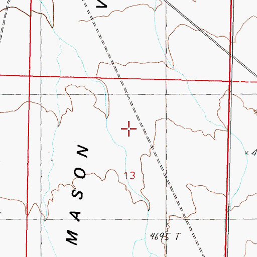 Topographic Map of Missouri Flat Drift Fence, NV