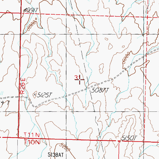 Topographic Map of Missouri Flat Extension Fence, NV