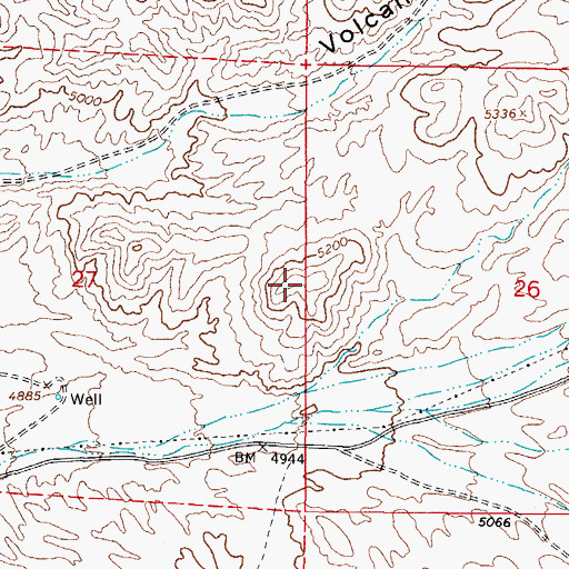Topographic Map of Malapie Hill, NV