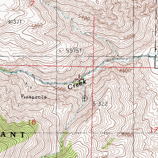 Topographic Map of Red Fox Gulch, NV