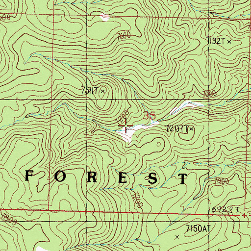 Topographic Map of Beechers Spring, NV
