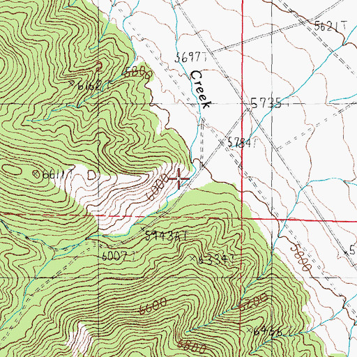 Topographic Map of Cottonwood Canyon, NV