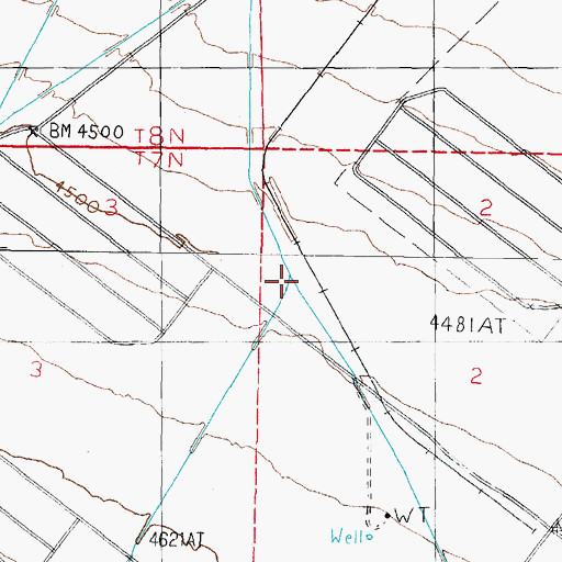 Topographic Map of Willow Creek, NV