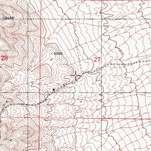 Topographic Map of Bovard (historical), NV