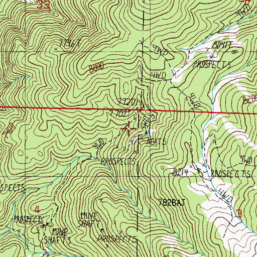 Topographic Map of Montelle (historical), NV