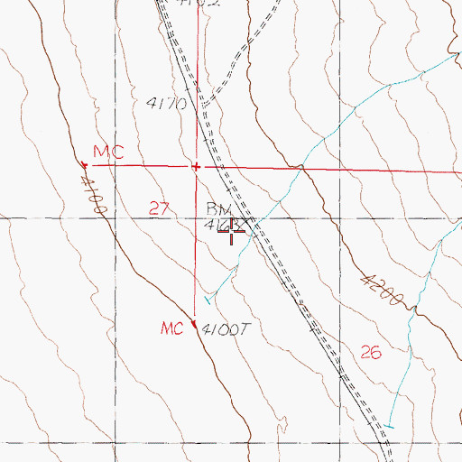 Topographic Map of Gillis (historical), NV