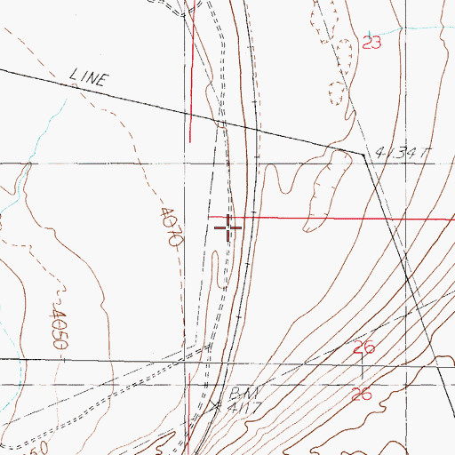 Topographic Map of Modoc Siding (historical), NV