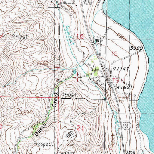 Topographic Map of Dutch Creek (historical), NV