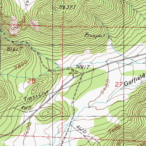 Topographic Map of Summit (historical), NV
