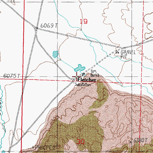 Topographic Map of Fletcher Spring, NV