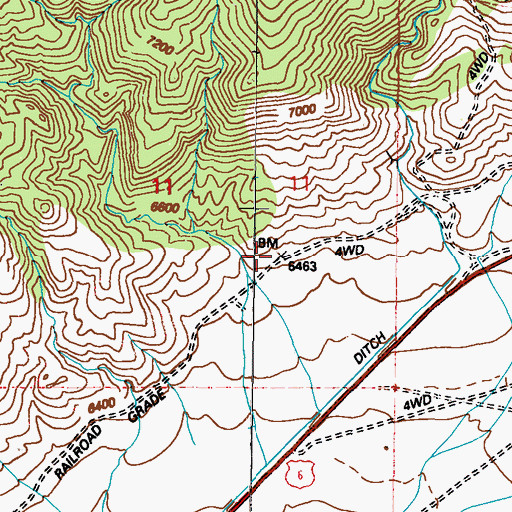 Topographic Map of Nichols (historical), NV