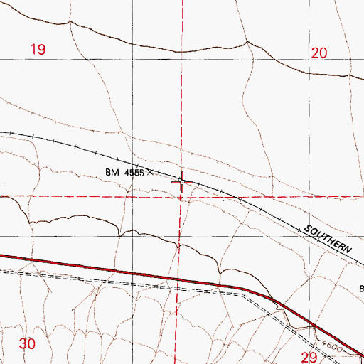 Topographic Map of Borus (historical), NV