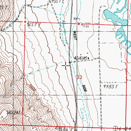 Topographic Map of Wilson (historical), NV
