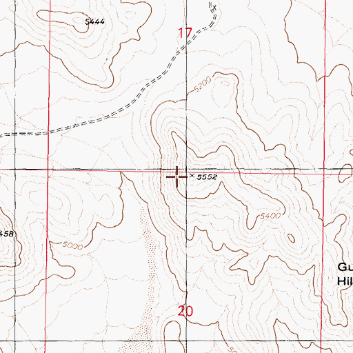 Topographic Map of Basalt Peak, NV