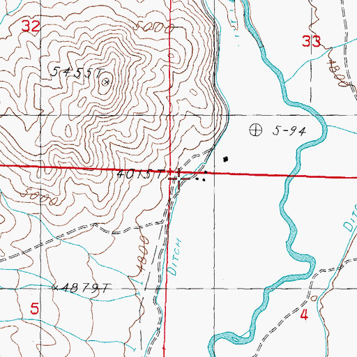 Topographic Map of Rafter Seven Ranch, NV