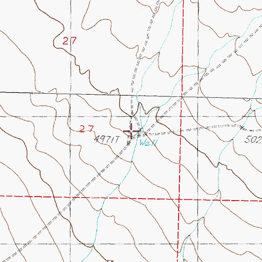 Topographic Map of Hudson Well, NV