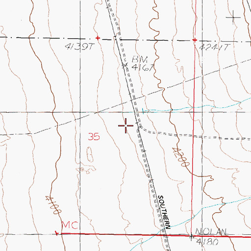 Topographic Map of Nolan (historical), NV