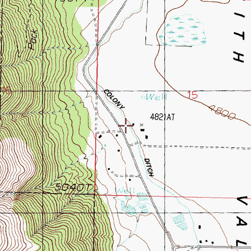Topographic Map of Acciari Ranch, NV
