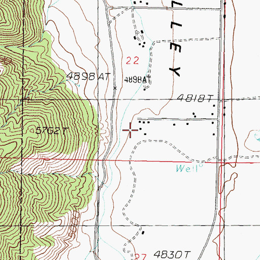 Topographic Map of Granton Ranch, NV