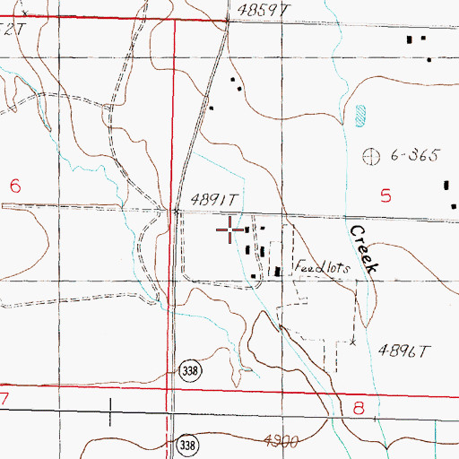 Topographic Map of Saroni Ranch, NV