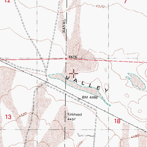 Topographic Map of Kincaid Reservoir (historical), NV