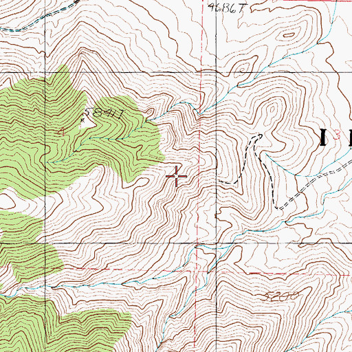Topographic Map of Blue Ridge Tungsten Mine, NV