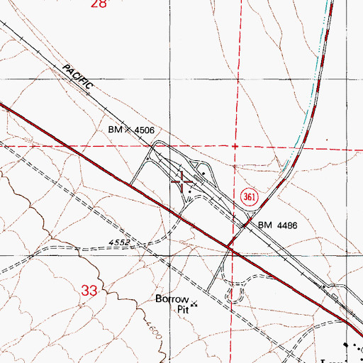 Topographic Map of Luning Station, NV