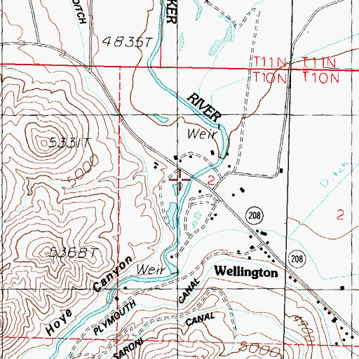 Topographic Map of Wrights Bridge (historical), NV