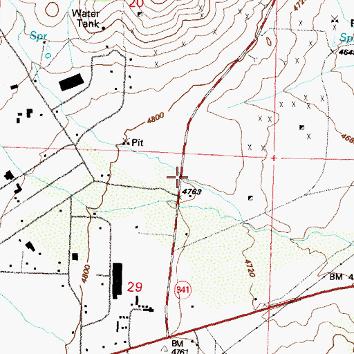 Topographic Map of New York House (historical), NV