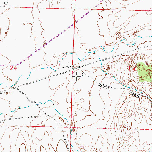 Topographic Map of Buckeye Creek Well, NV