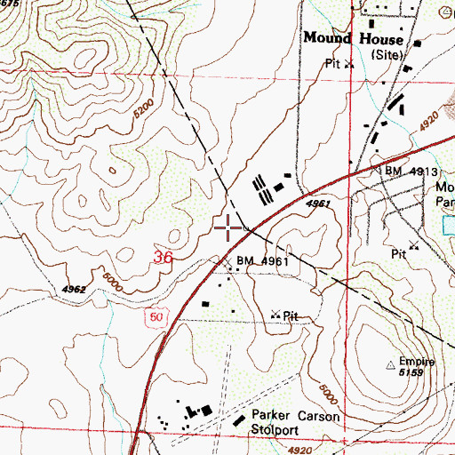 Topographic Map of Summit Station (historical), NV