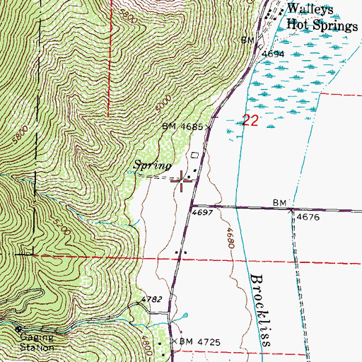 Topographic Map of Van Sickle Station (historical), NV