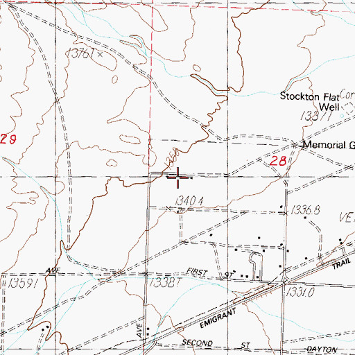 Topographic Map of Clark Ranch, NV