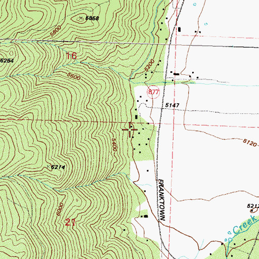 Topographic Map of Washoe Pines Ranch, NV