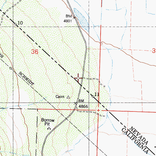 Topographic Map of Thoringtons (historical), NV