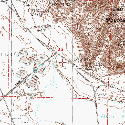 Topographic Map of Salt Well Junction (historical), NV