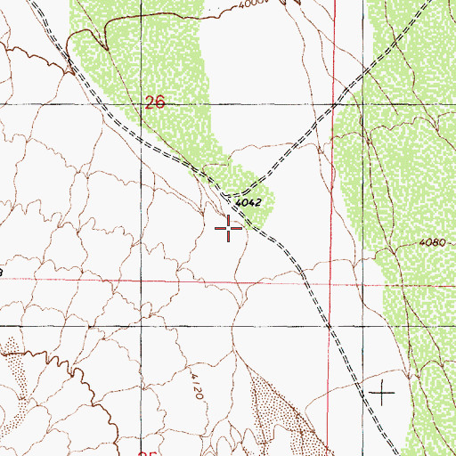 Topographic Map of Rock Springs, NV