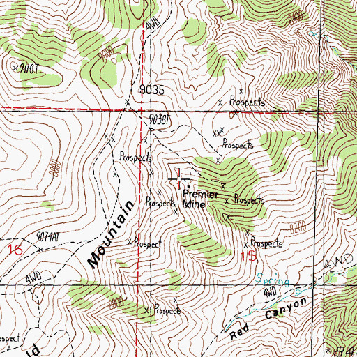 Topographic Map of Payday Tunnel, NV