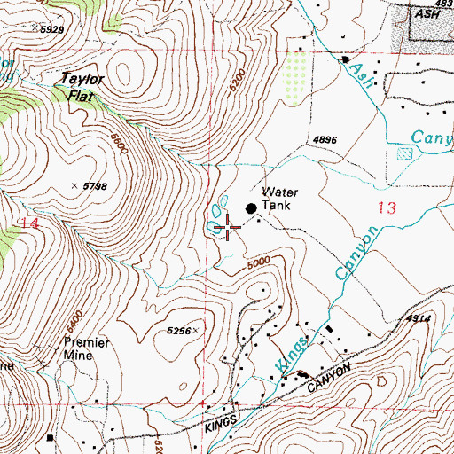 Topographic Map of Camp Nye (historical), NV