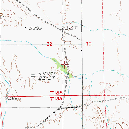 Topographic Map of Winters Ranch, NV