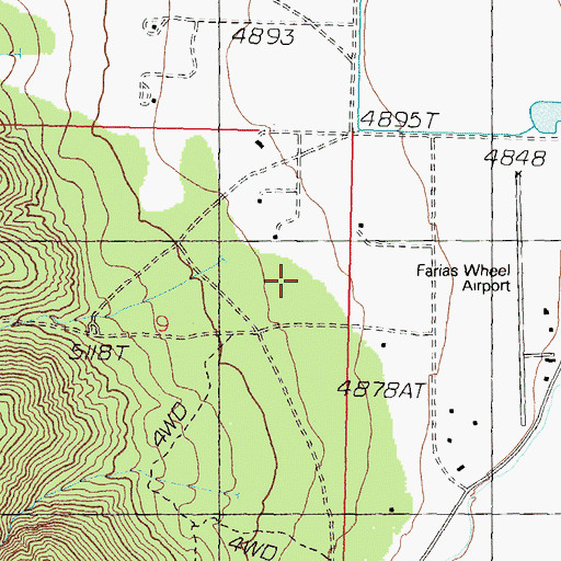 Topographic Map of Valley View Landing Strip (historical), NV