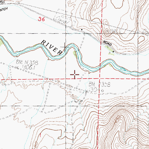 Topographic Map of Canty (historical), NV